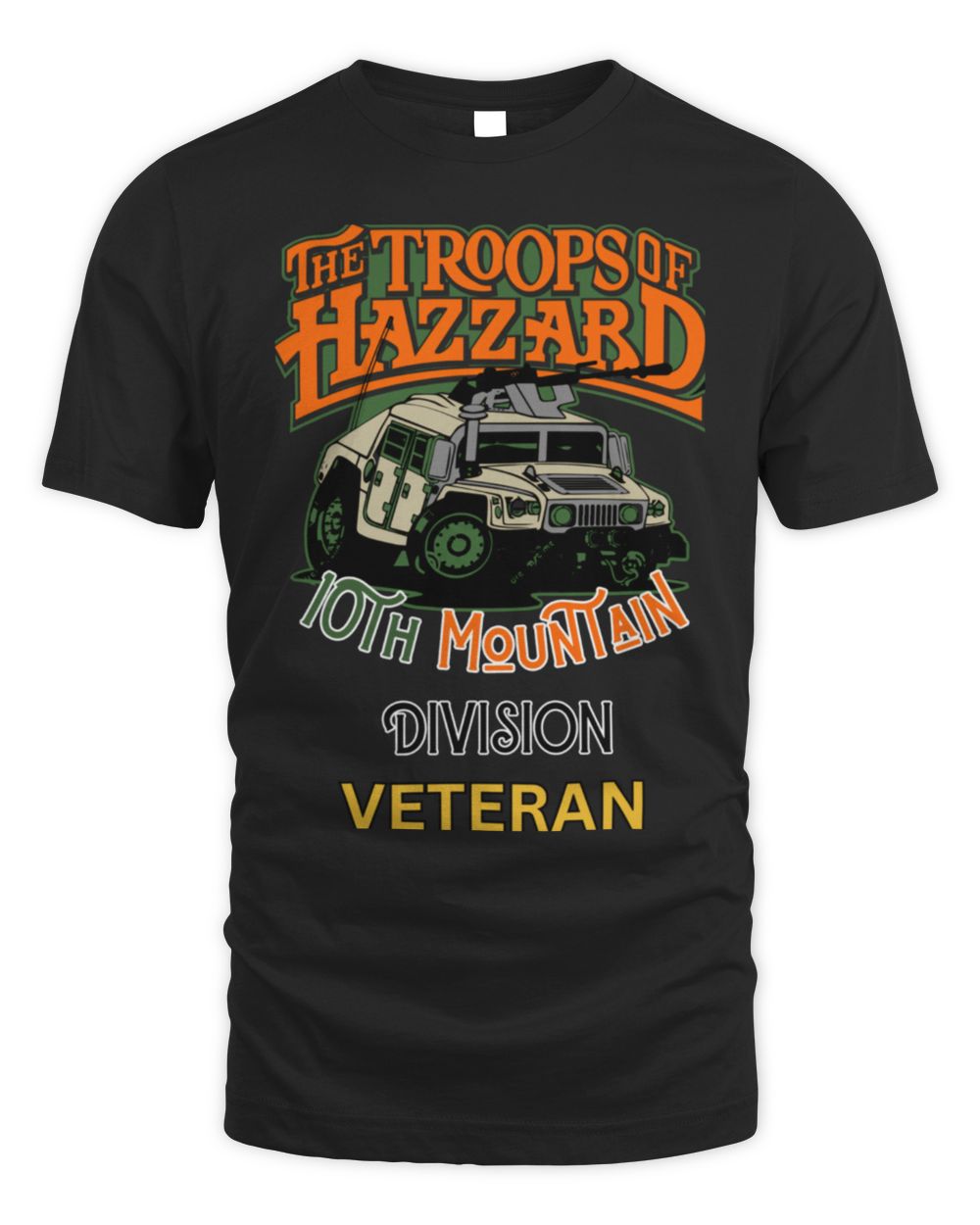 10th Mountain Division Veteran Fort Drum Troops Of Hazzard Long Sleeve T-Shirt Unisex Standard T-Shirt black s