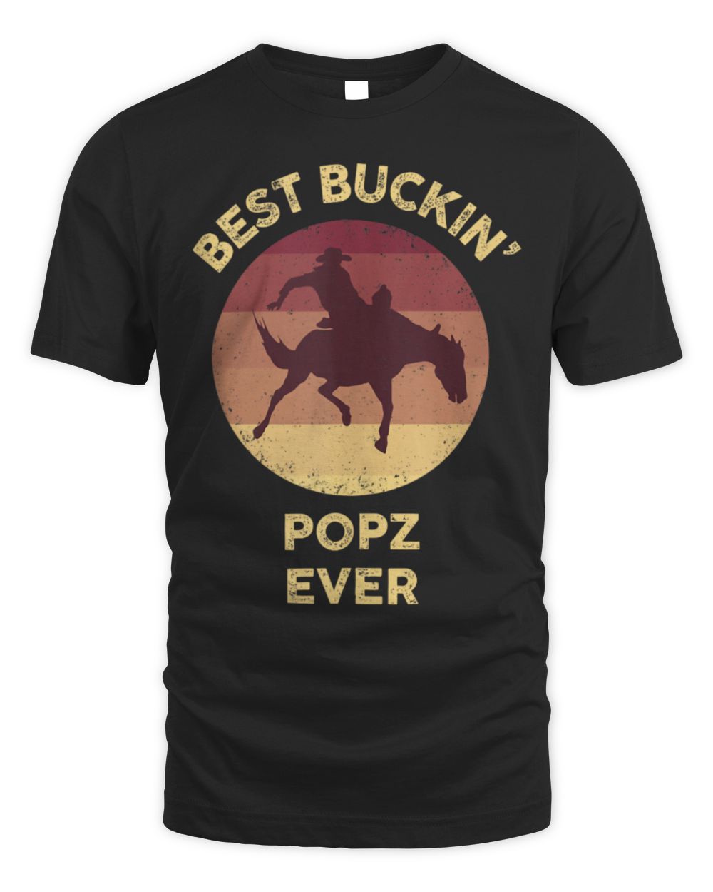 Best Buckin' Popz Ever Western Rodeo Cowboy Bucking Horse Tank Top Unisex Standard T-Shirt black s