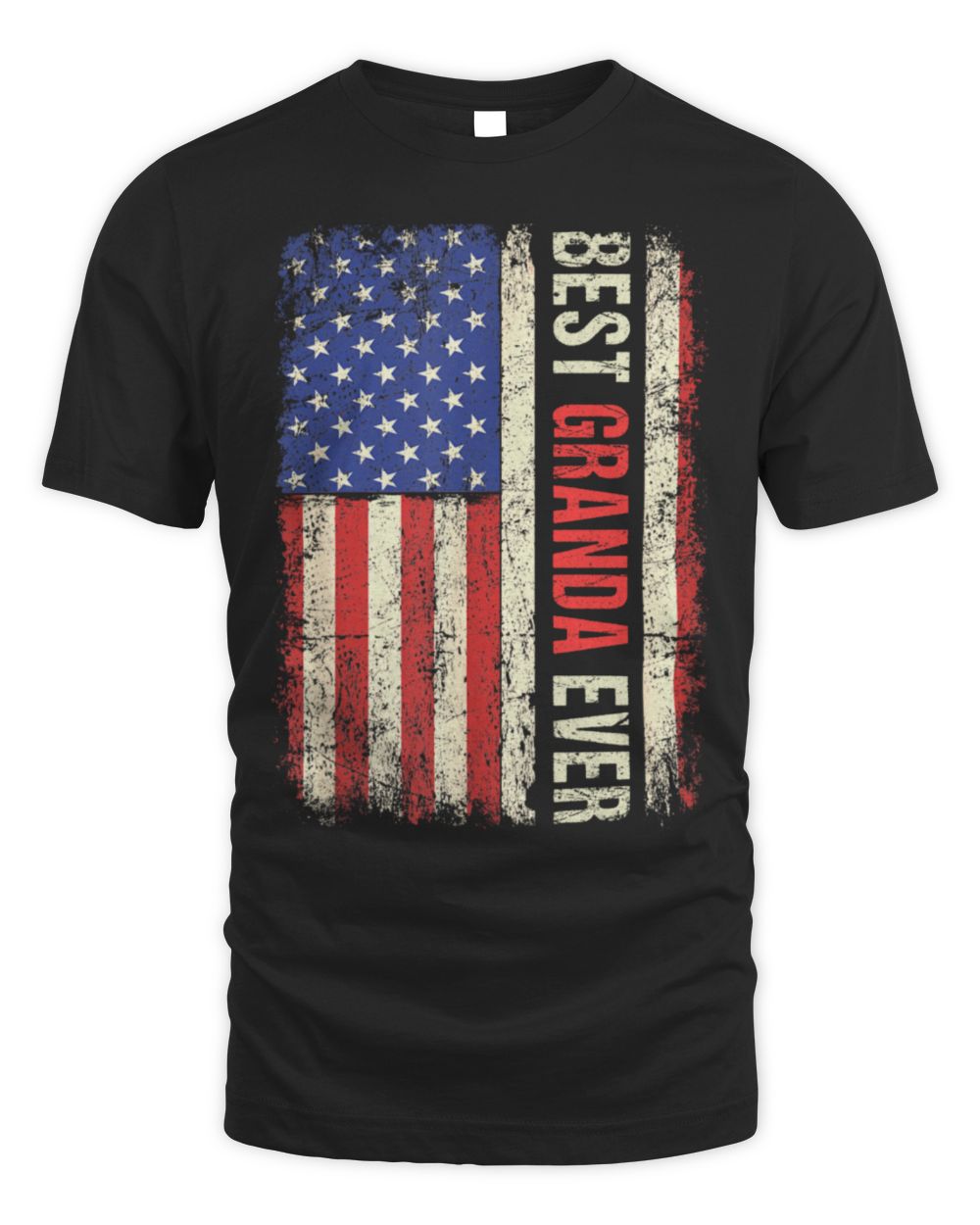 Father's Day Best Granda Ever US American Flag Long Sleeve T-Shirt Unisex Standard T-Shirt black s