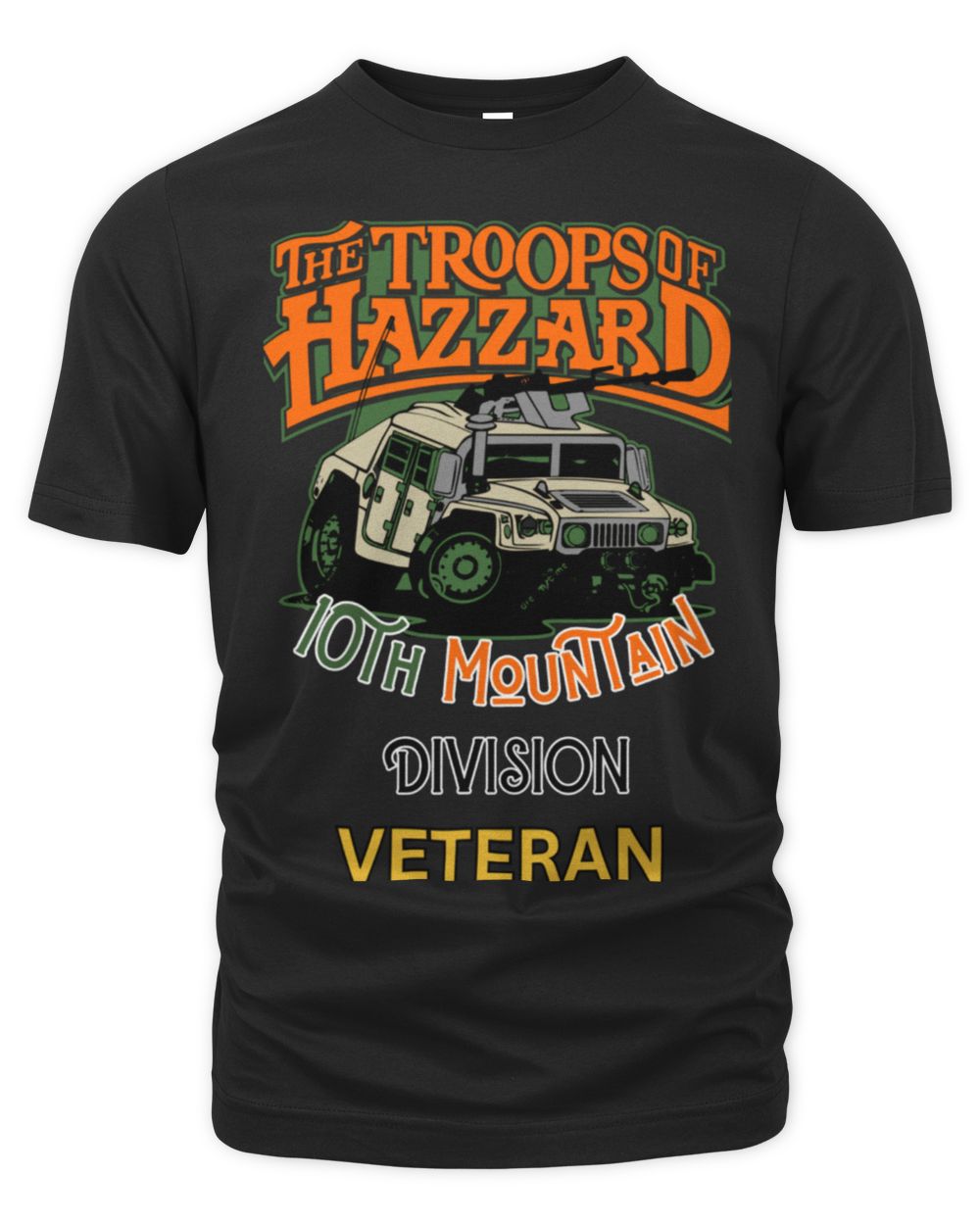 10th Mountain Division Veteran Fort Drum Troops Of Hazzard Long Sleeve T-Shirt Unisex Premium T-Shirt black s
