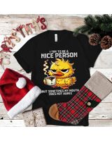 I Try To Be Nice Person But Sometimes My Mouth Doesn't Shirt Unisex Standard T-Shirt black s