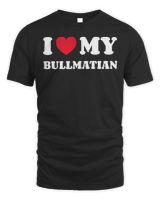 English Bulldog Dalmatian Mix I Love My Bullmatian Tank Top Unisex Standard T-Shirt black s