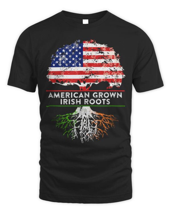 American Grown Irish Roots Flag Ireland ST