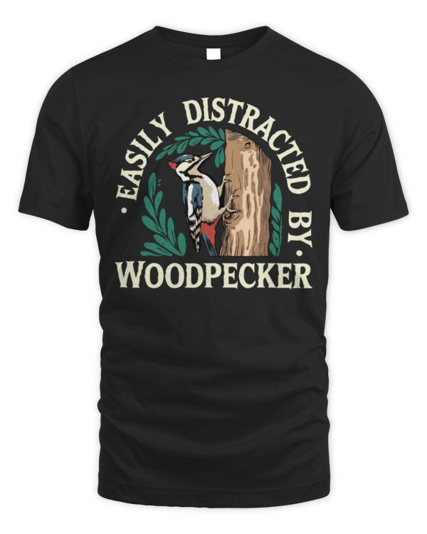Funny Woodpecker Lover Jokes Easily Distracted by Woodpecker Long Sleeve T-Shirt